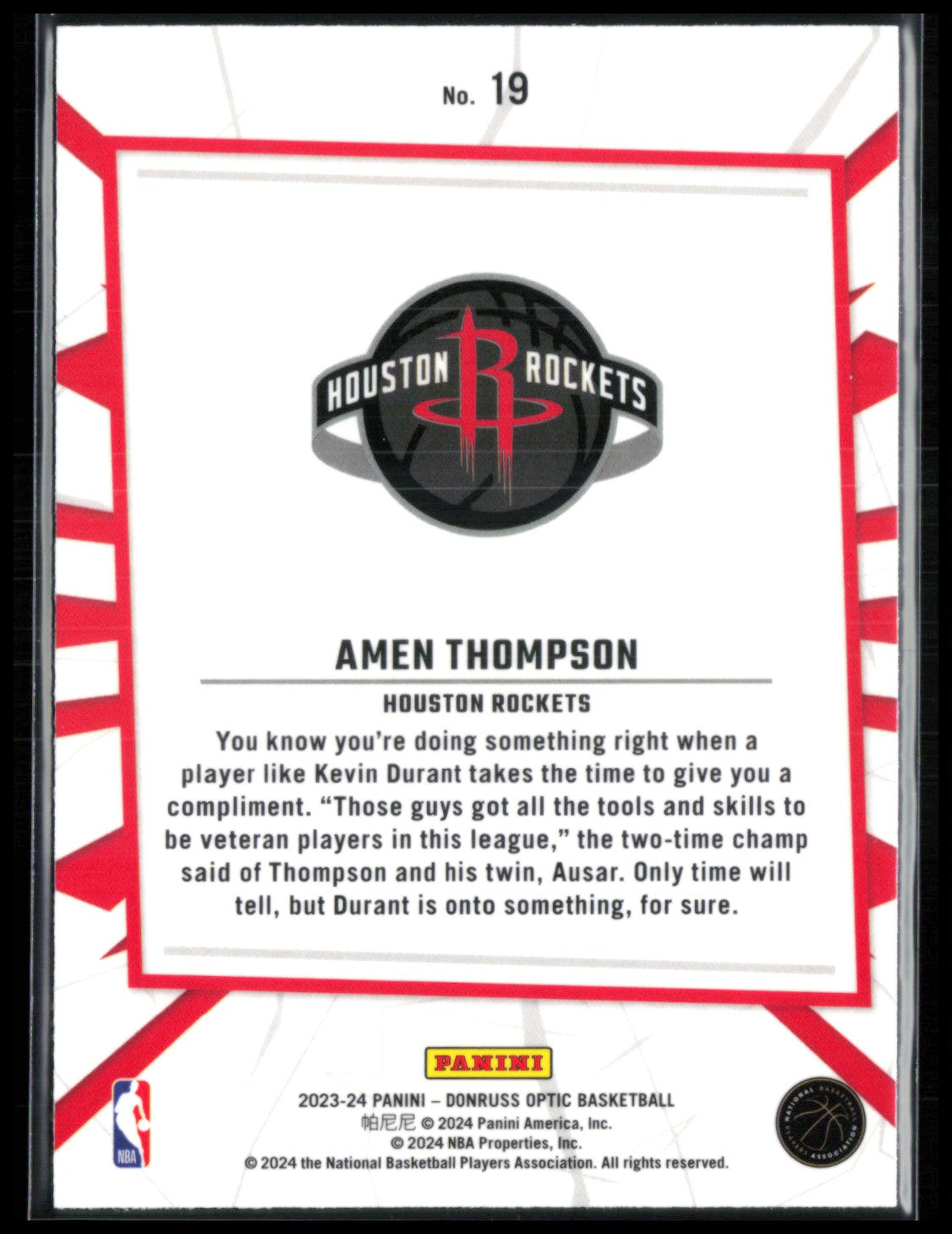 Amen Thompson RC My House