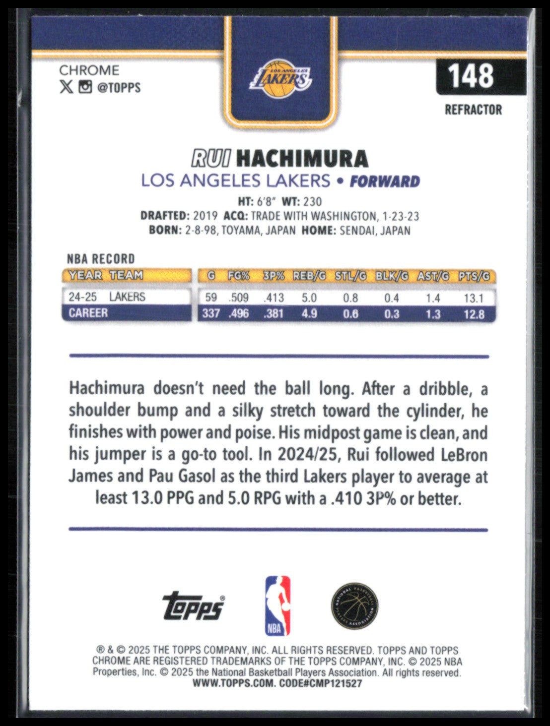 Rui Hachimura Refrator