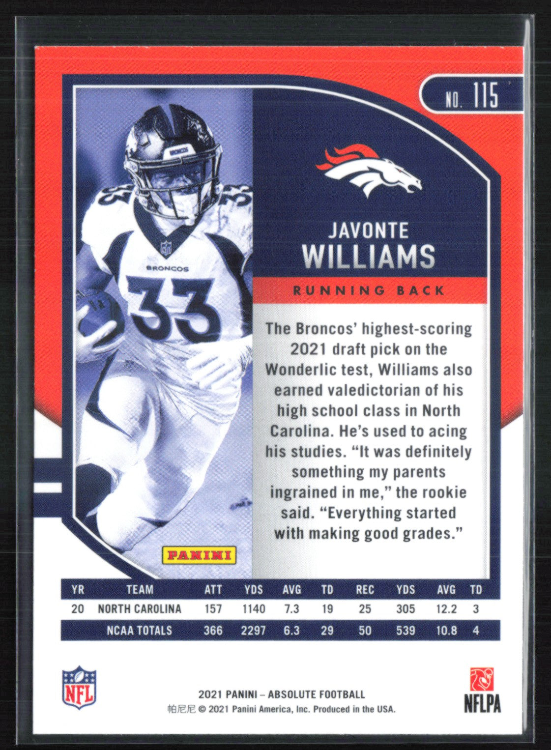 Javonte Williams RC
