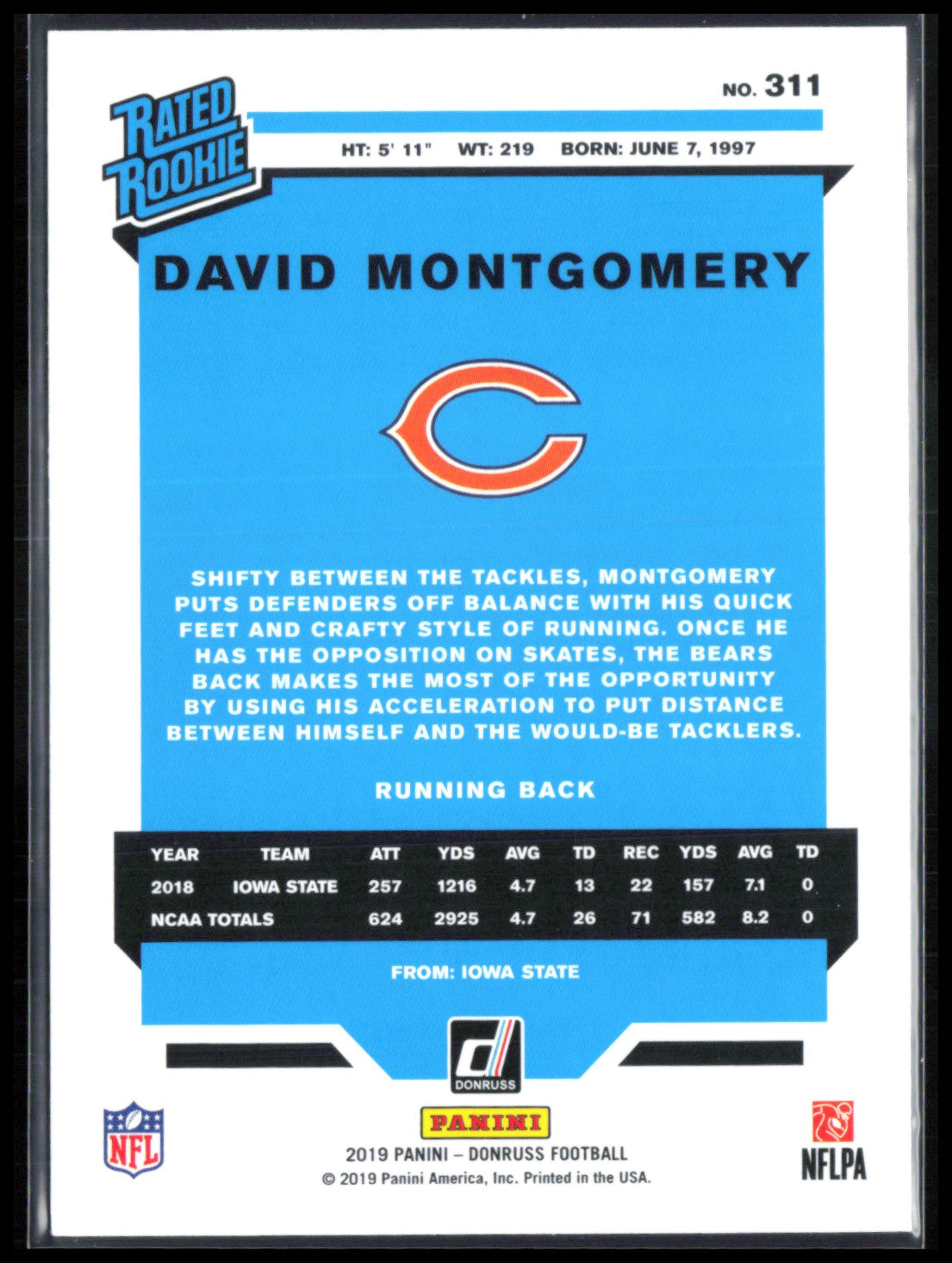 David Montgomery RC Rated Rookie