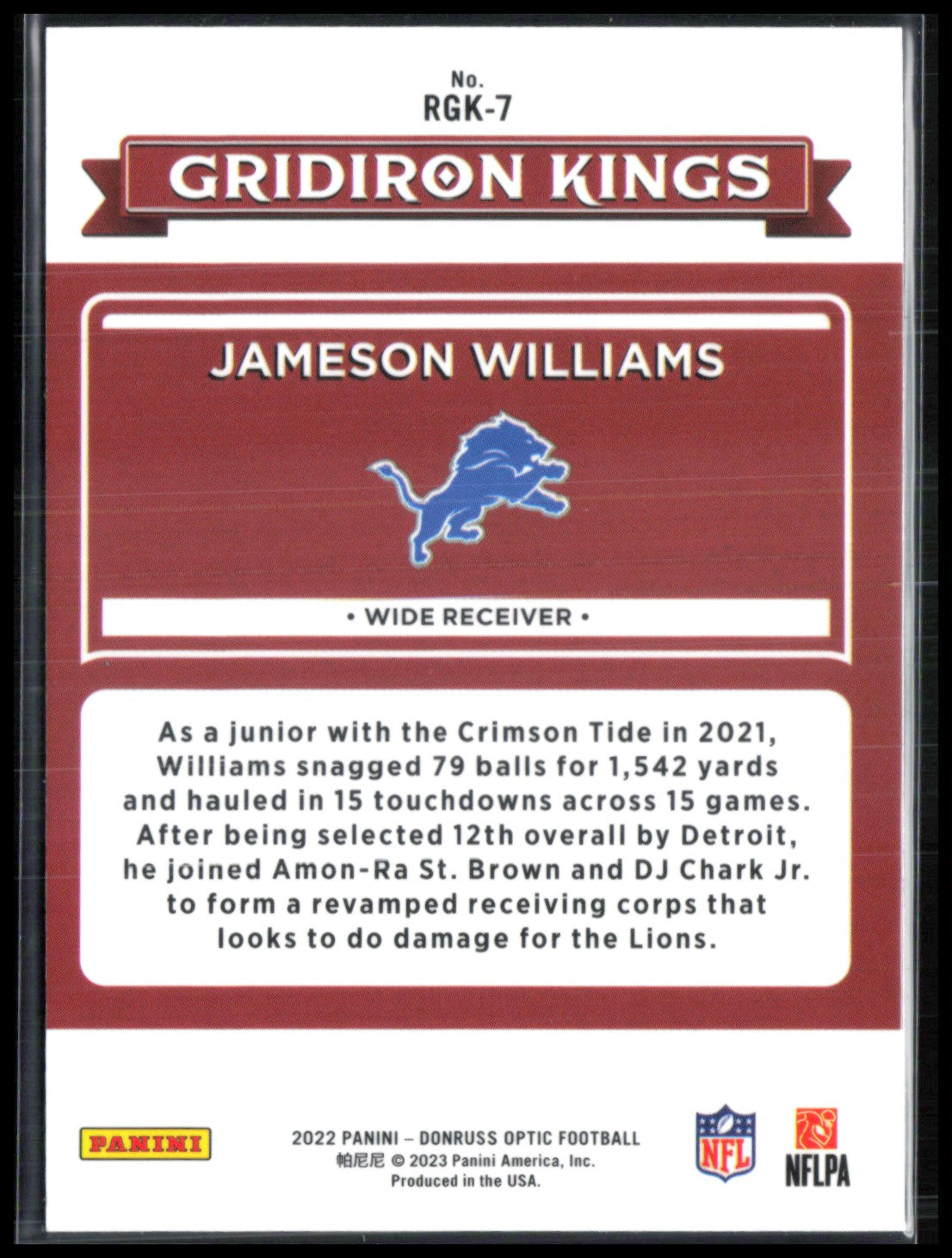 Jameson Williams RC