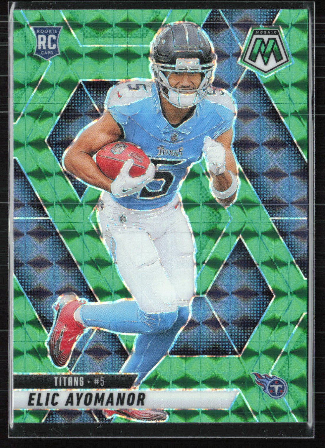 2025 Panini Mosaic Green 333 Elic Ayomanor RC Green Mosaic