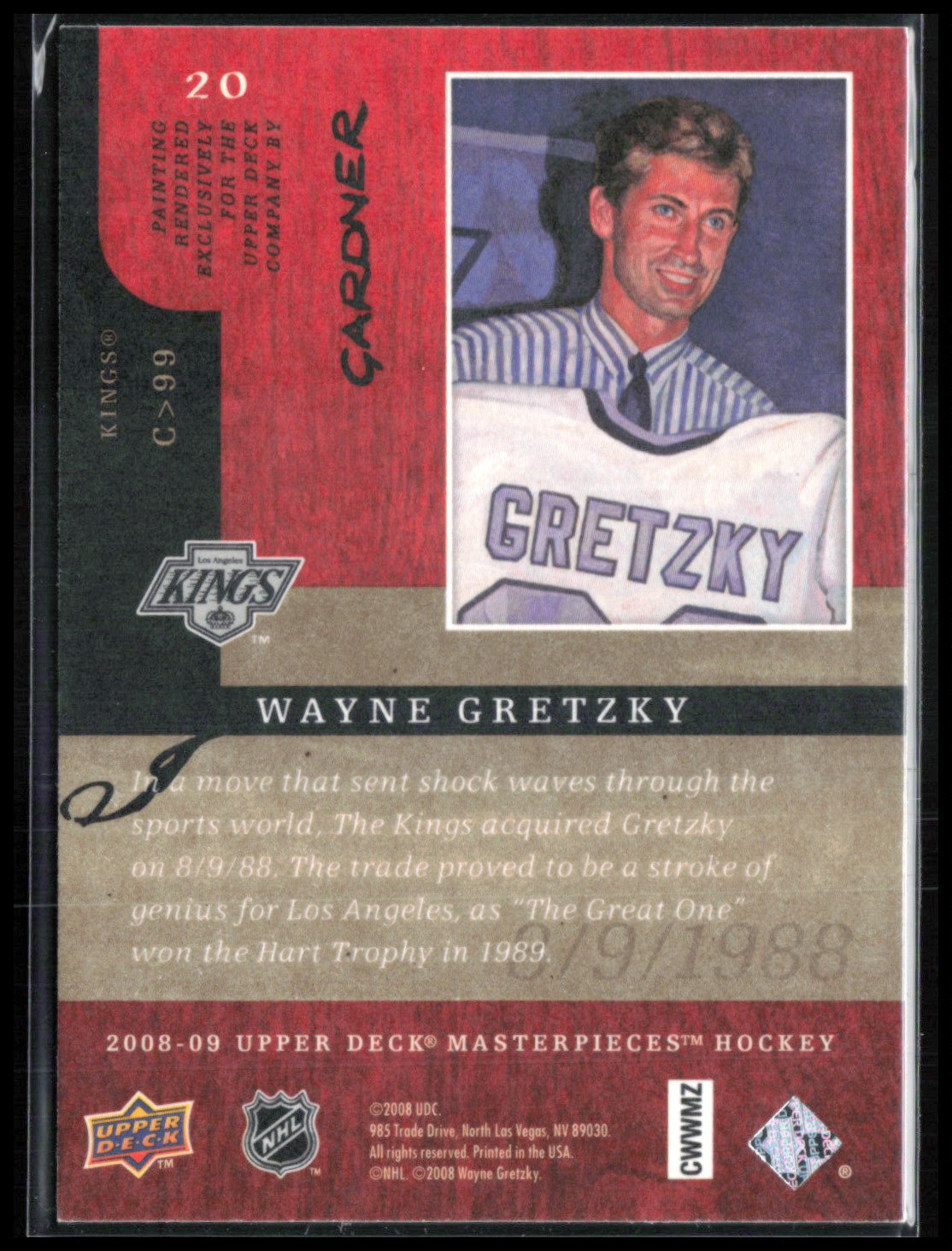 Wayne Gretzky 2008 UD Masterpieces