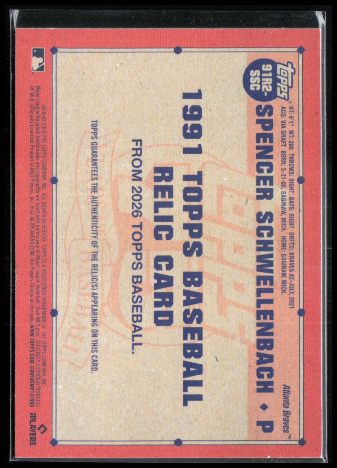 Spencer Schwellenbach Player-Worn Mem
