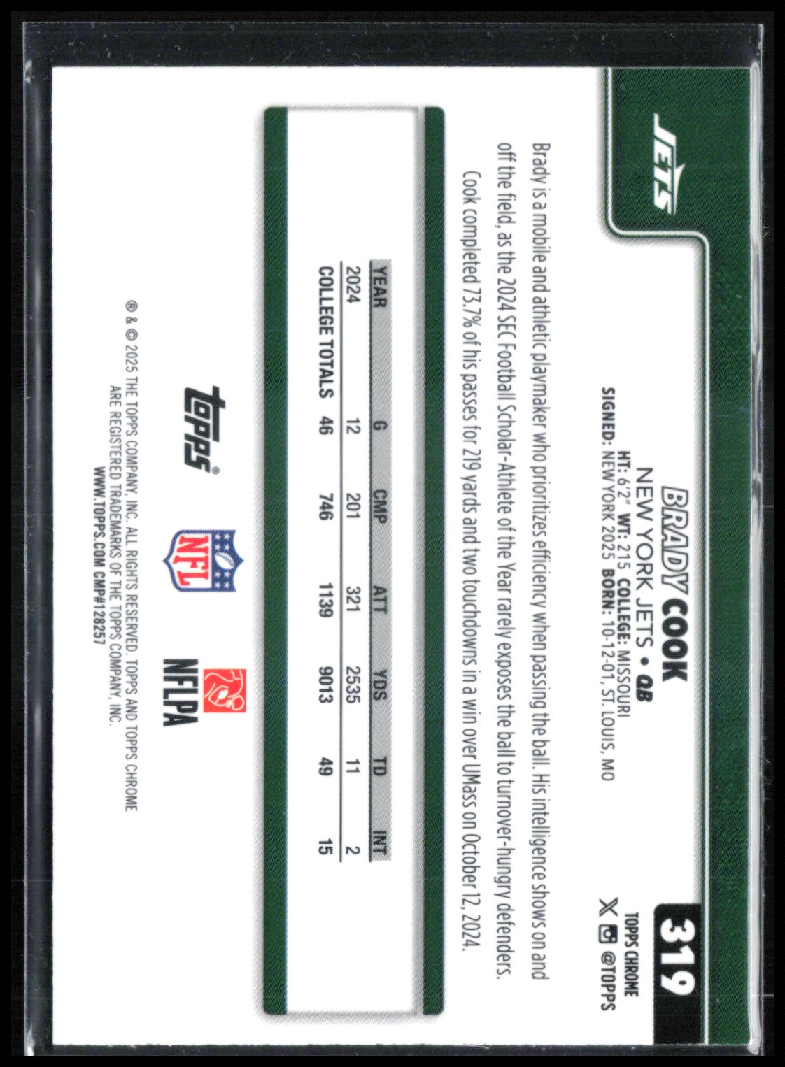 Brady Cook RC Purple Wave /75