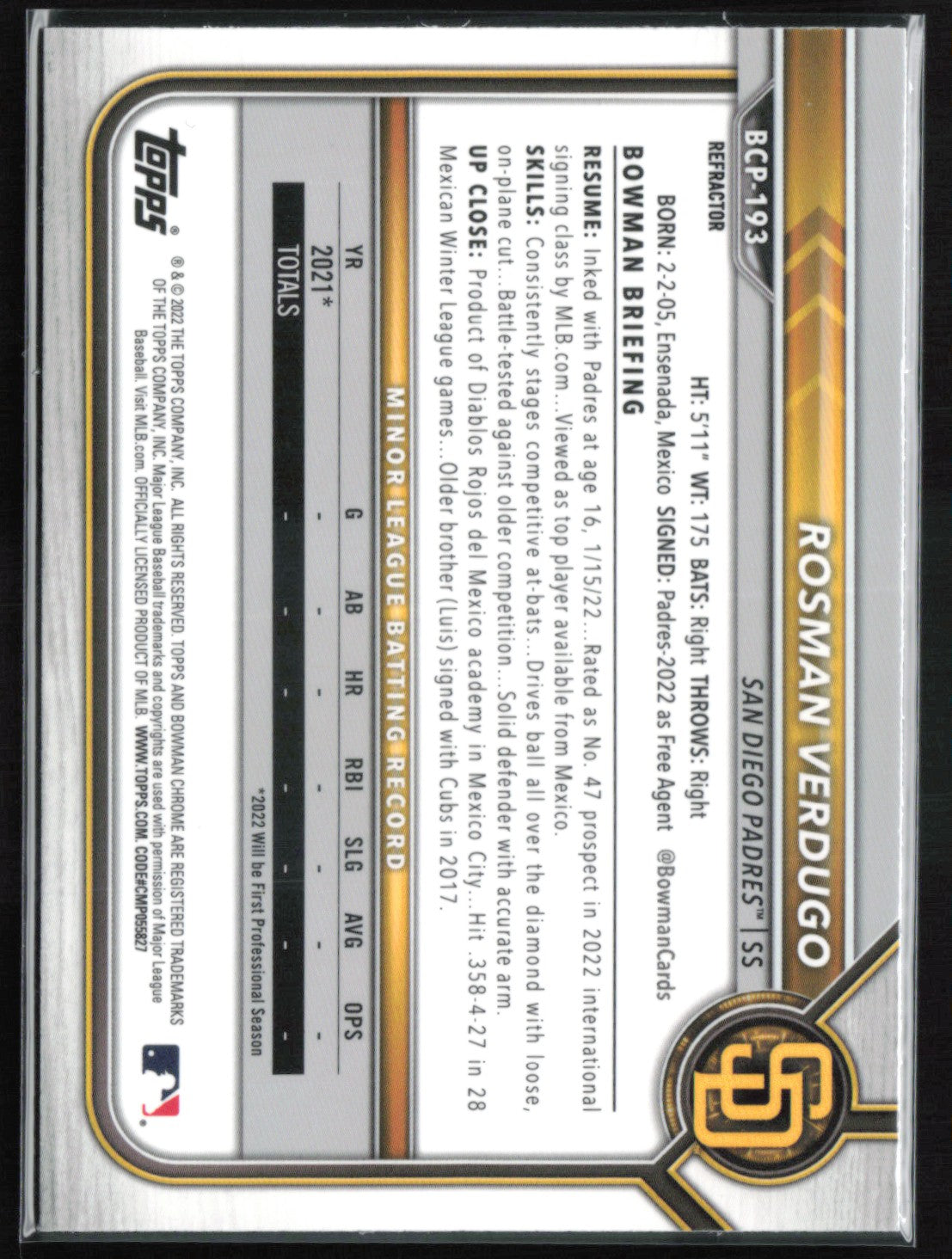 Rosman Verdugo 1st Bowman Shimmer