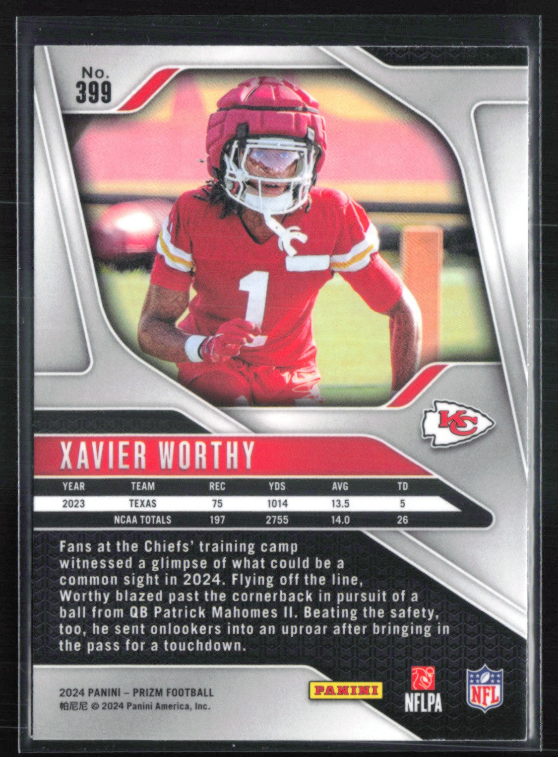 Xavier Worthy RC Prizm