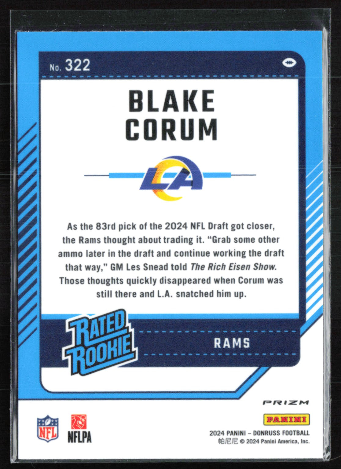 Blake Corum RC Holo