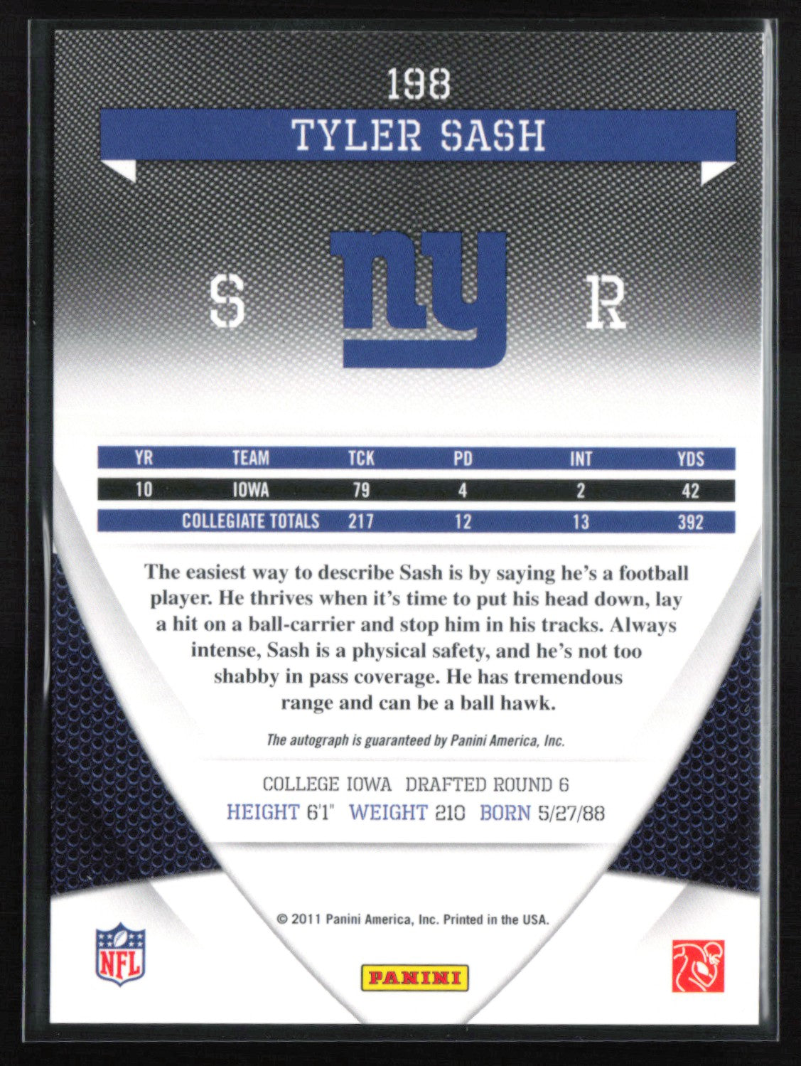 Tyler Sash RC Auto /499