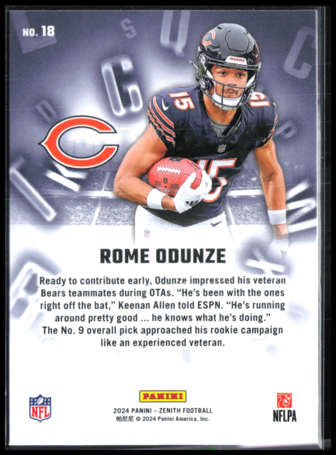Rome Odunze RC A to Z