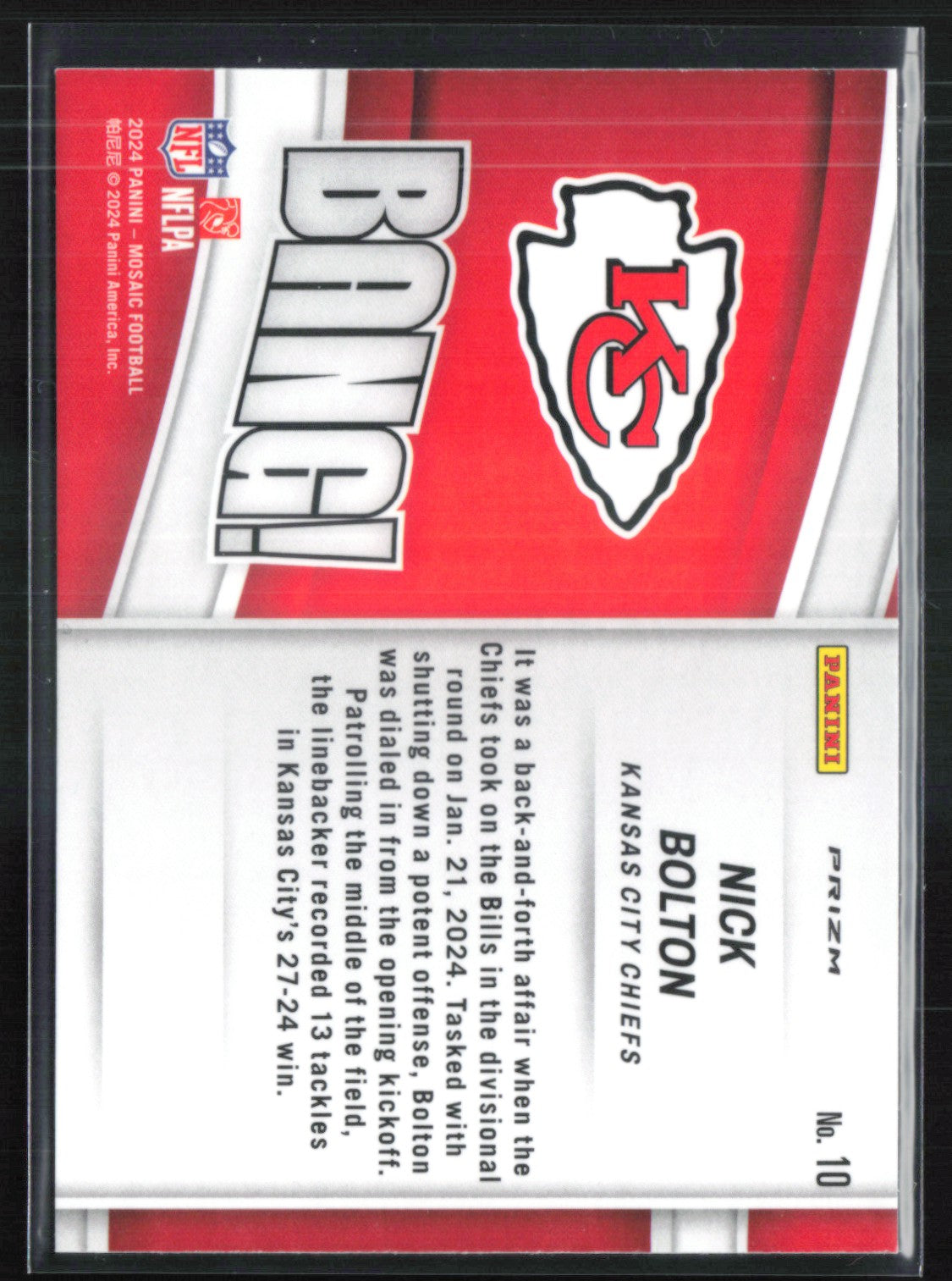 Nick Bolton Mosaic Prizm
