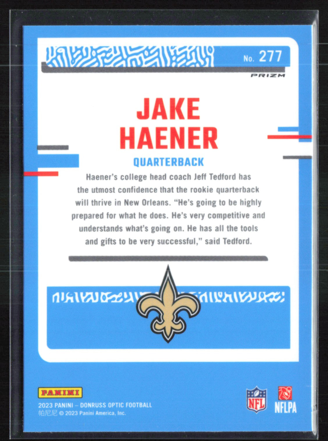 Jake Haener RC Holo