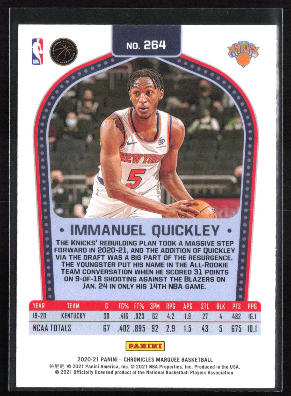 Immanuel Quickley RC Green