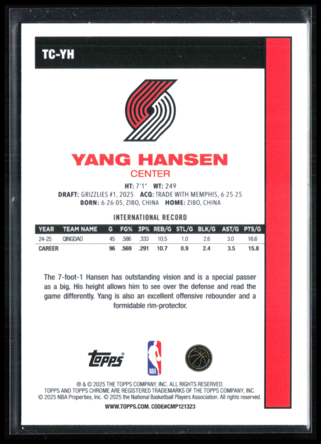 Yang Hansen RC Mojo