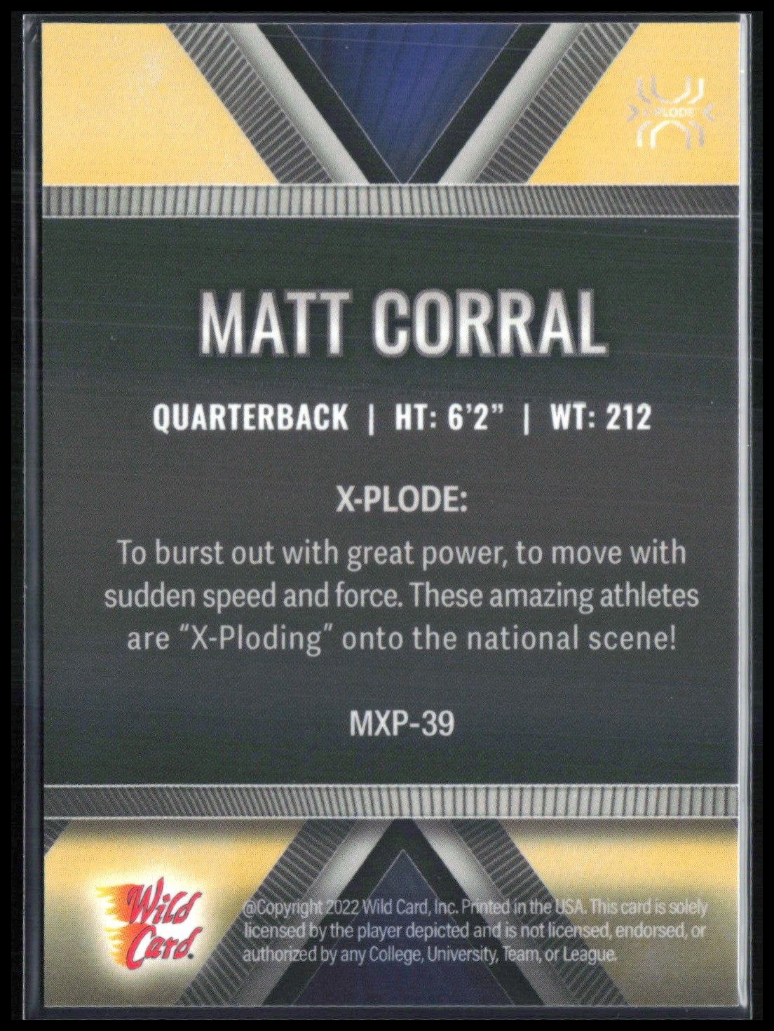 Matt Corral X-Plode 3/3