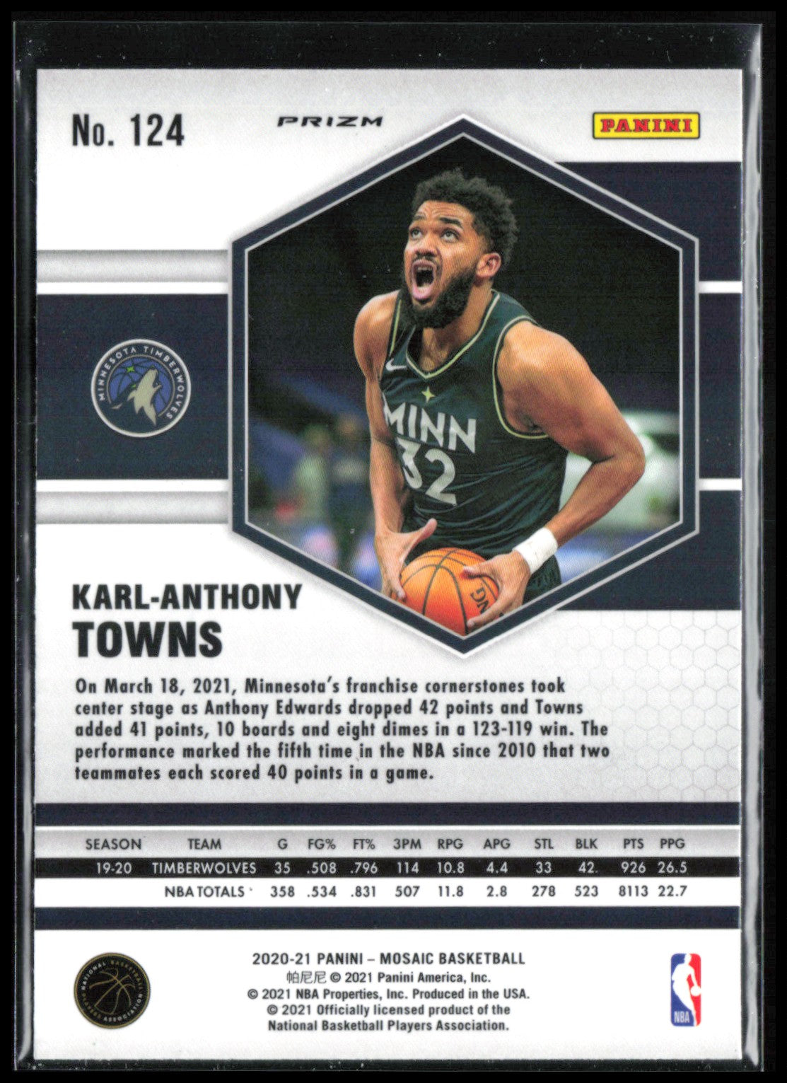 Karl-Anthony Towns Green Mosaic