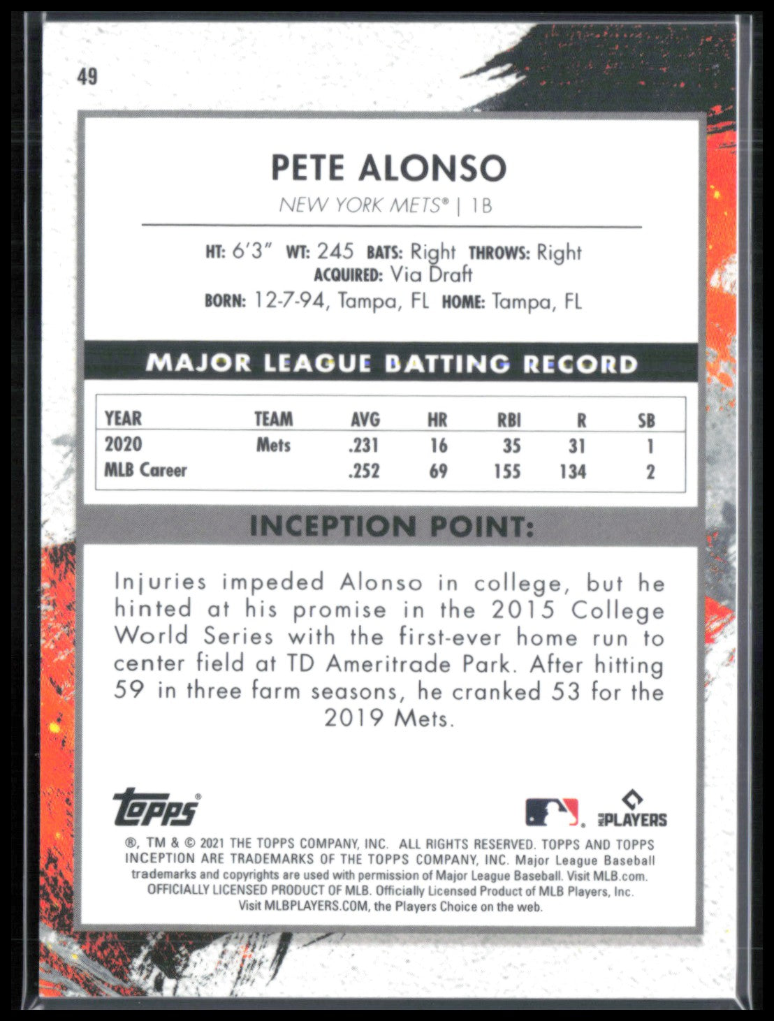 Pete Alonso Purple
