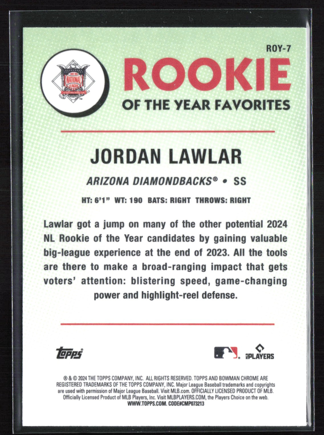 Jordan Lawlar RC