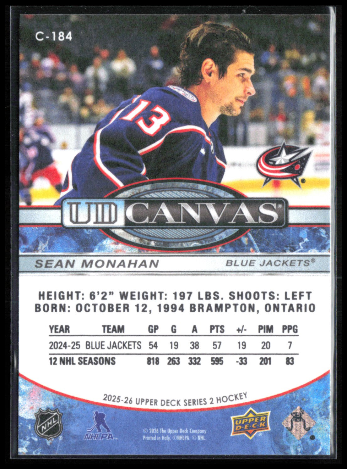 Sean Monahan UD Canvas