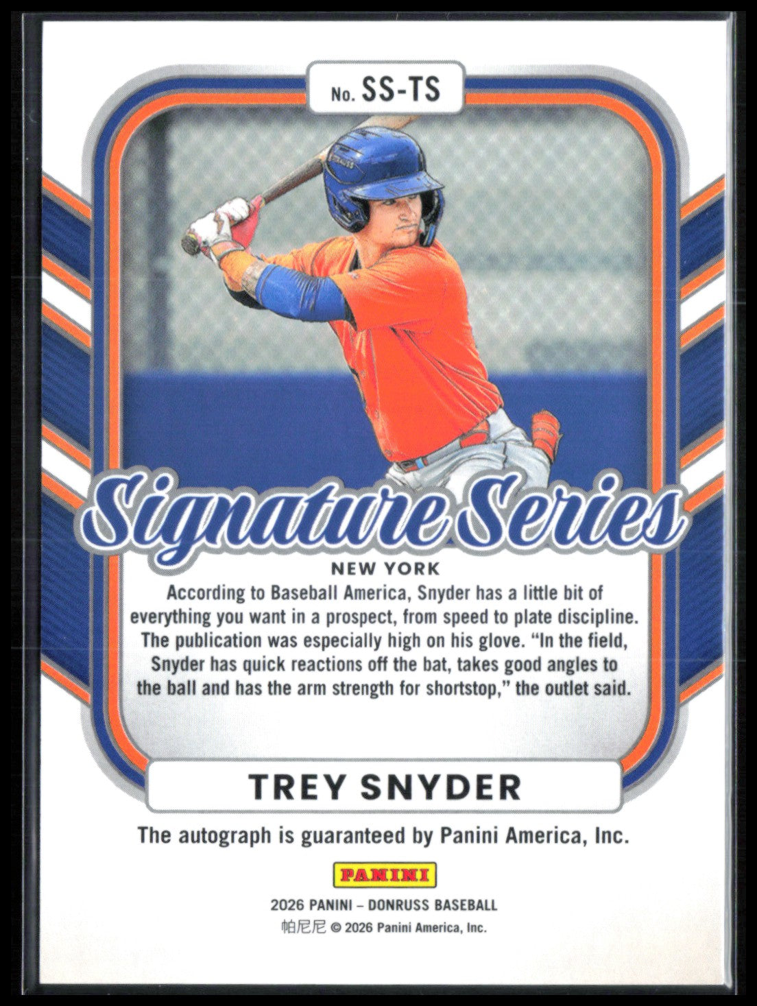 Trey Snyder Auto /49 Signature Series