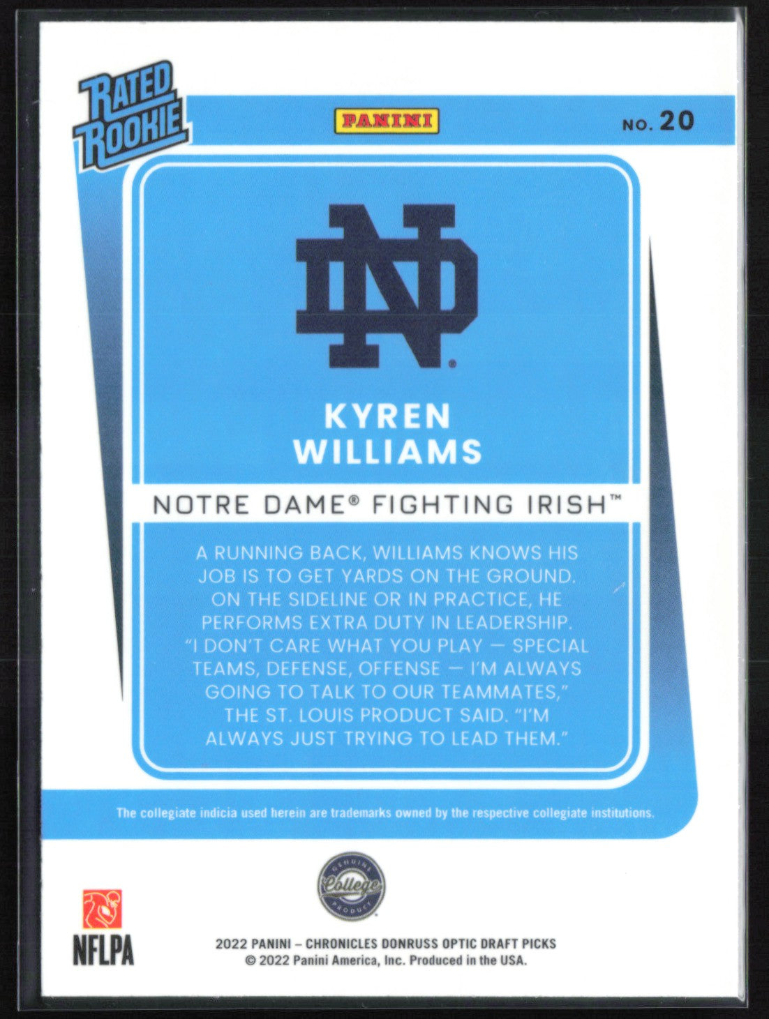 Kyren Williams RC Rated Rokie