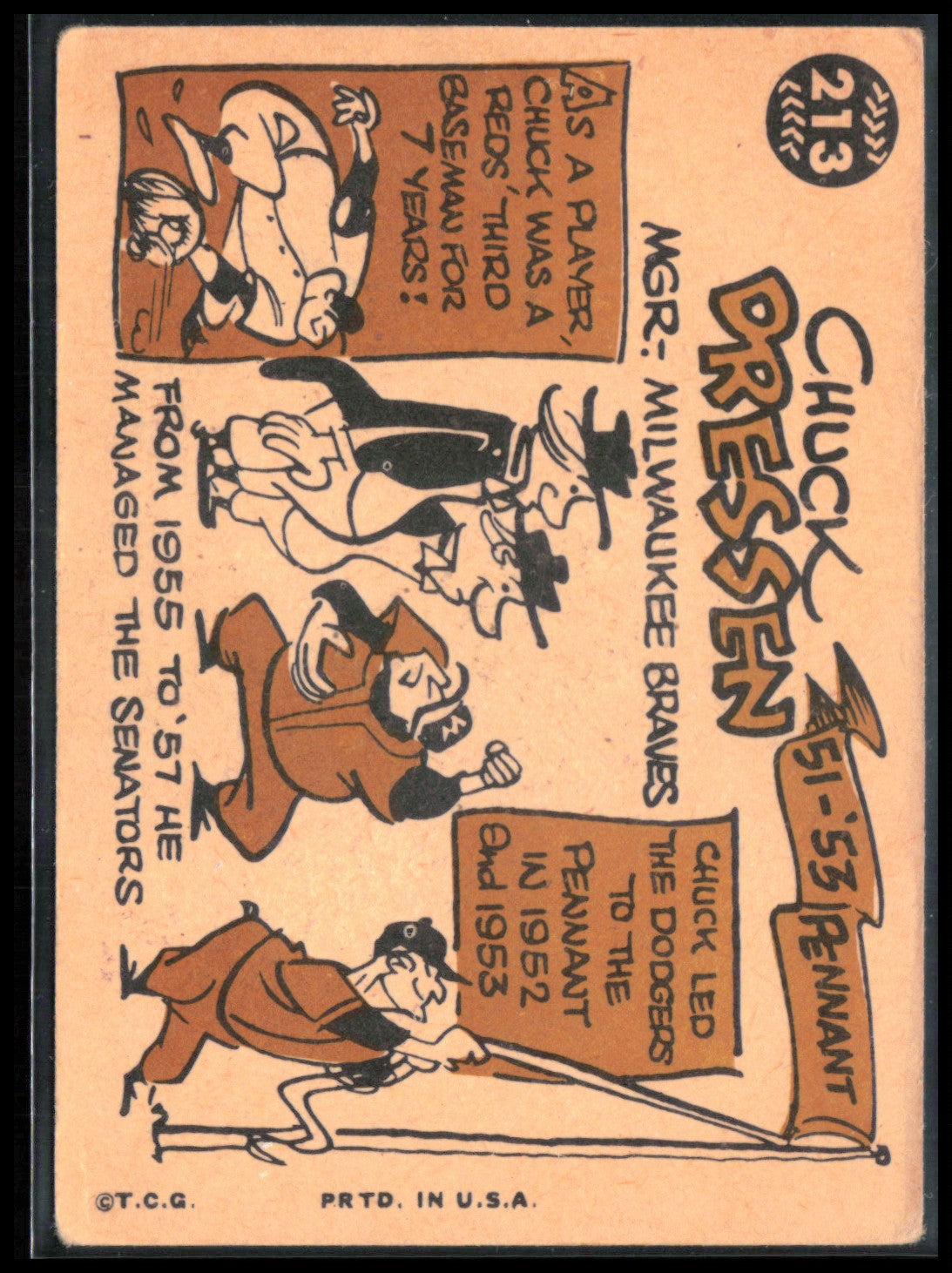 Chuck Dressen 1960 Topps 213