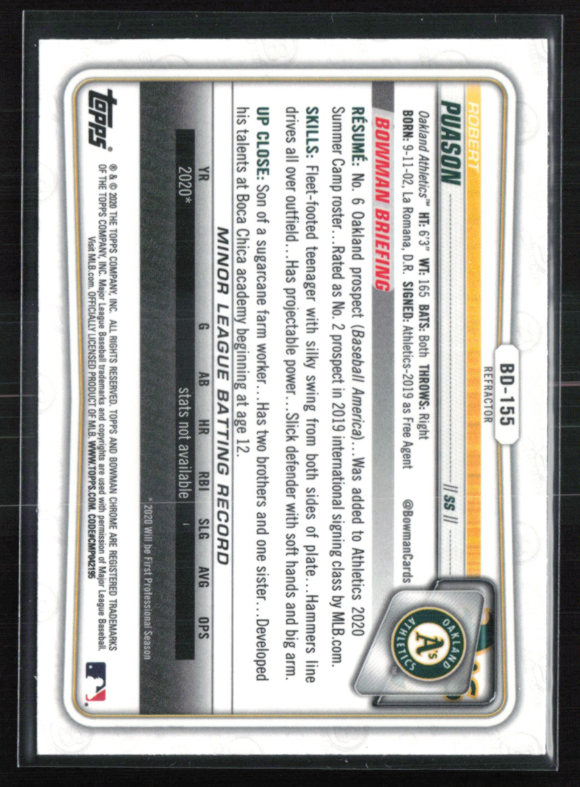 Robert Puason Refractor Prospects