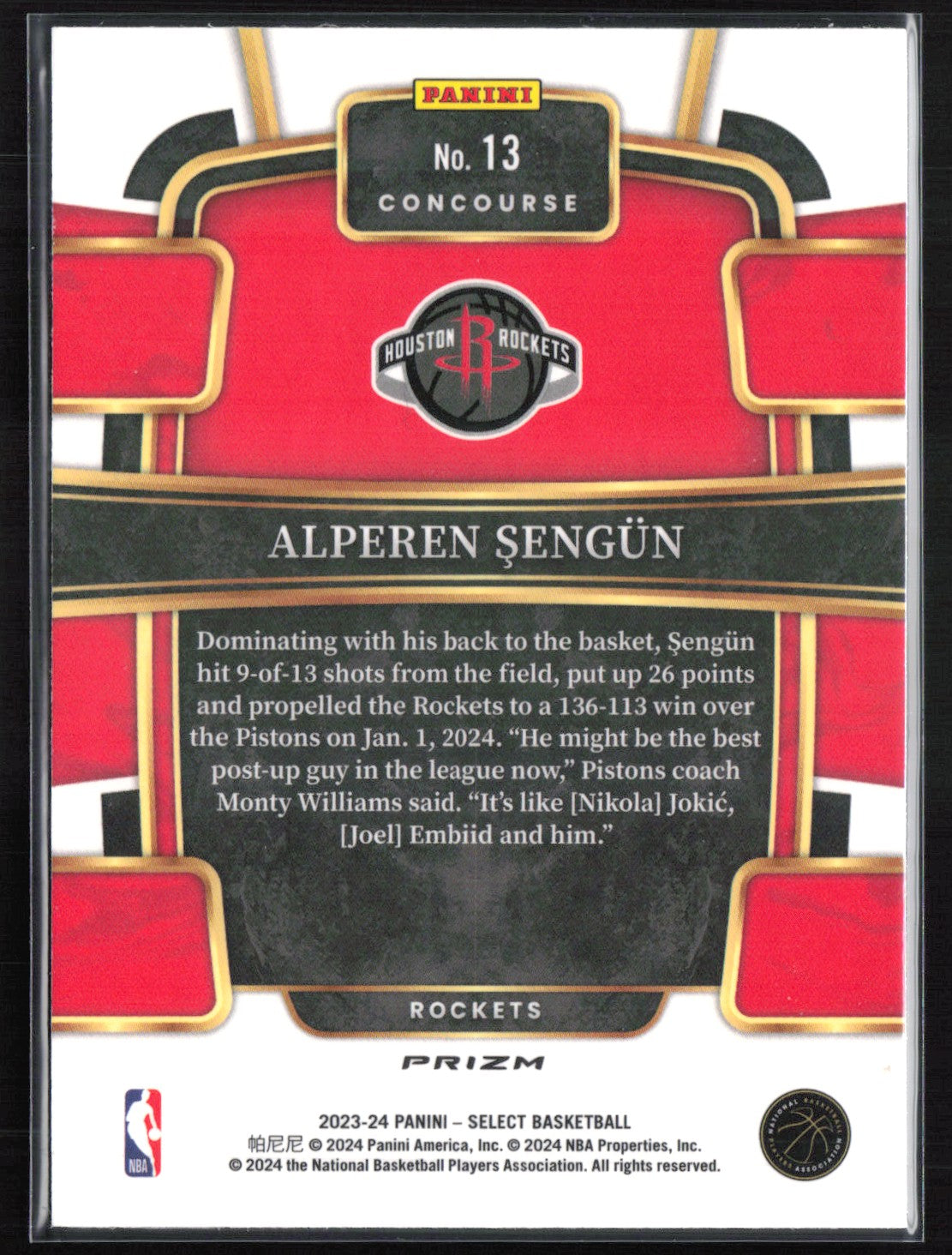 Alperen Sengun Blue Ice