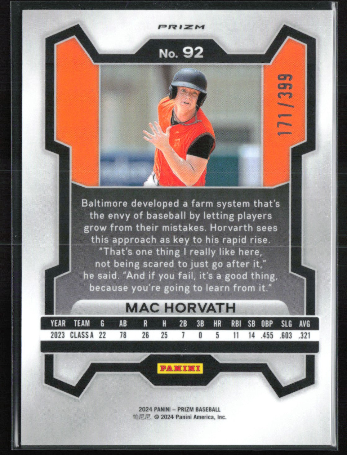 Mac Horvath Orange Pulsar /399