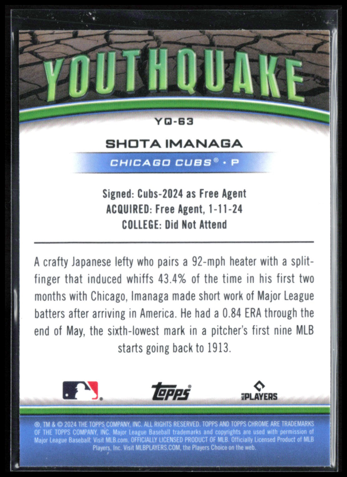 Shota Imanaga RC