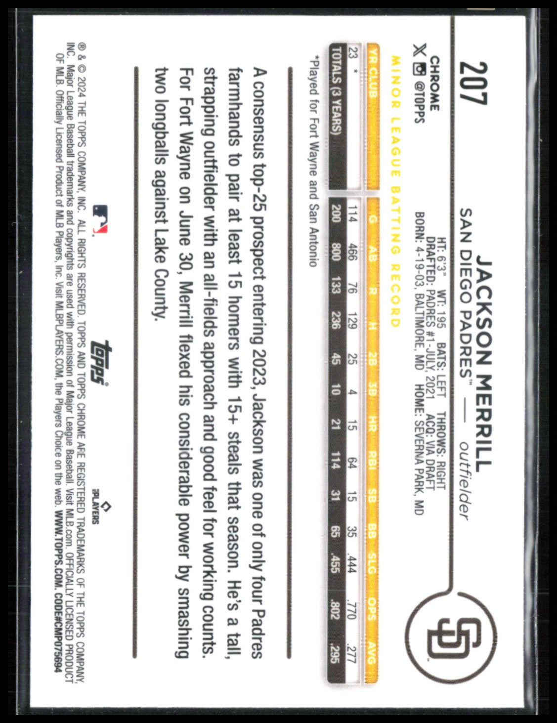 Jackson Merrill RC