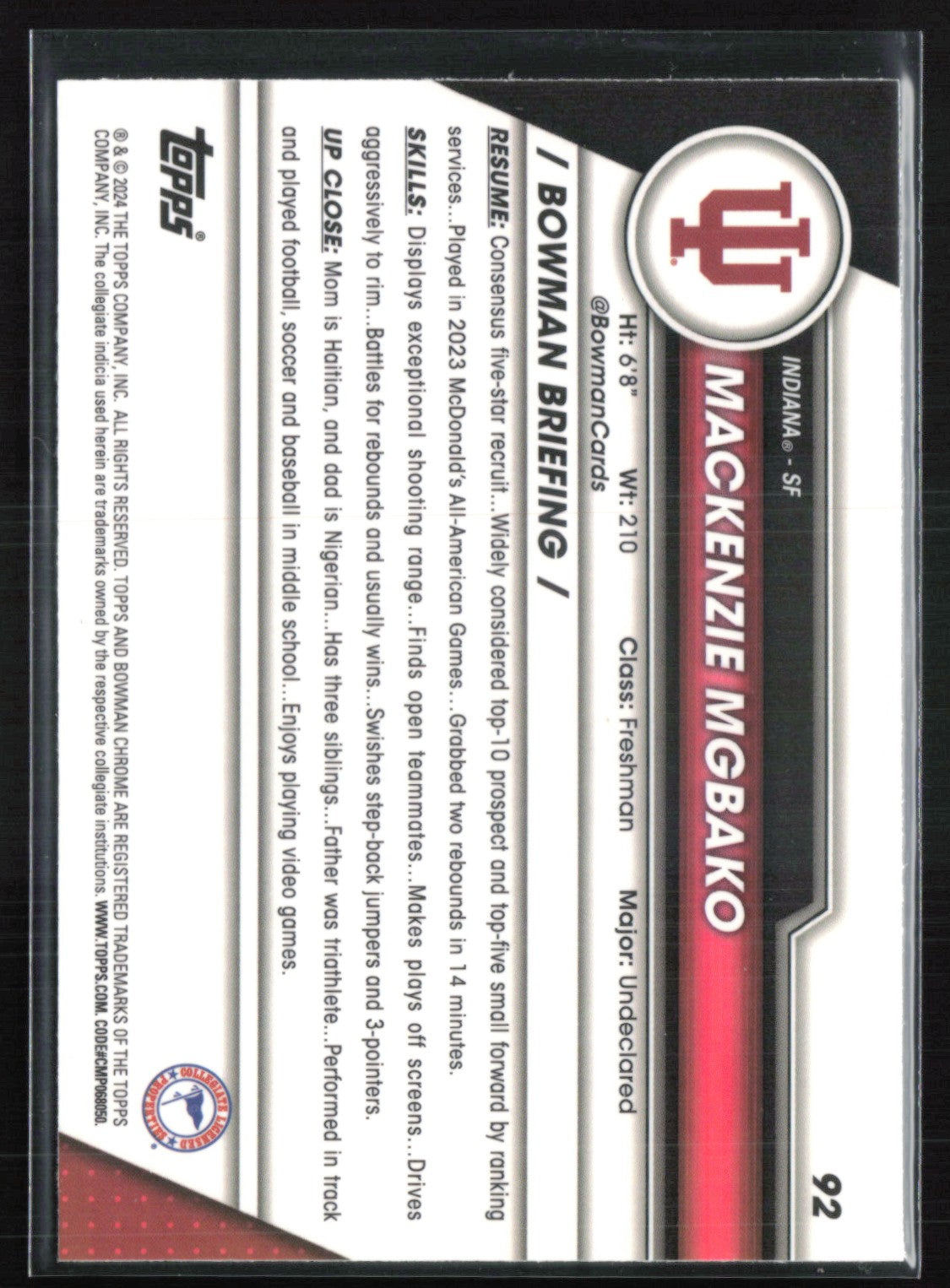 Mackenzie Mgbako 1st Bowman Pink Refractor