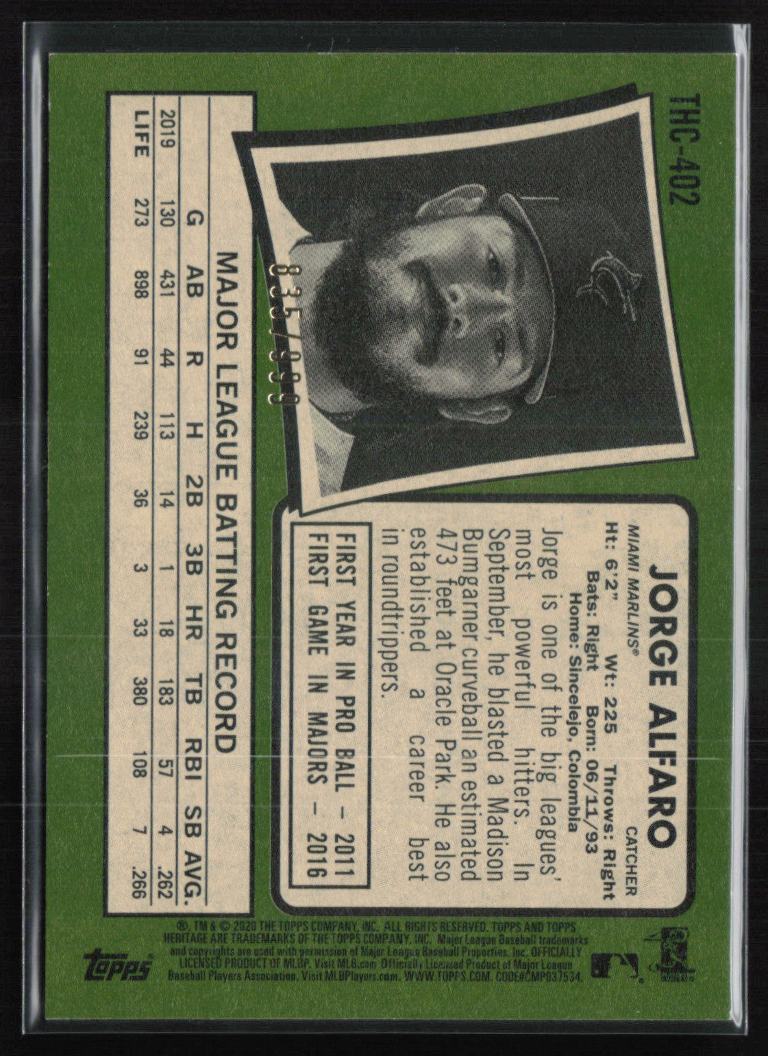 Jorge Alfaro Redux /999