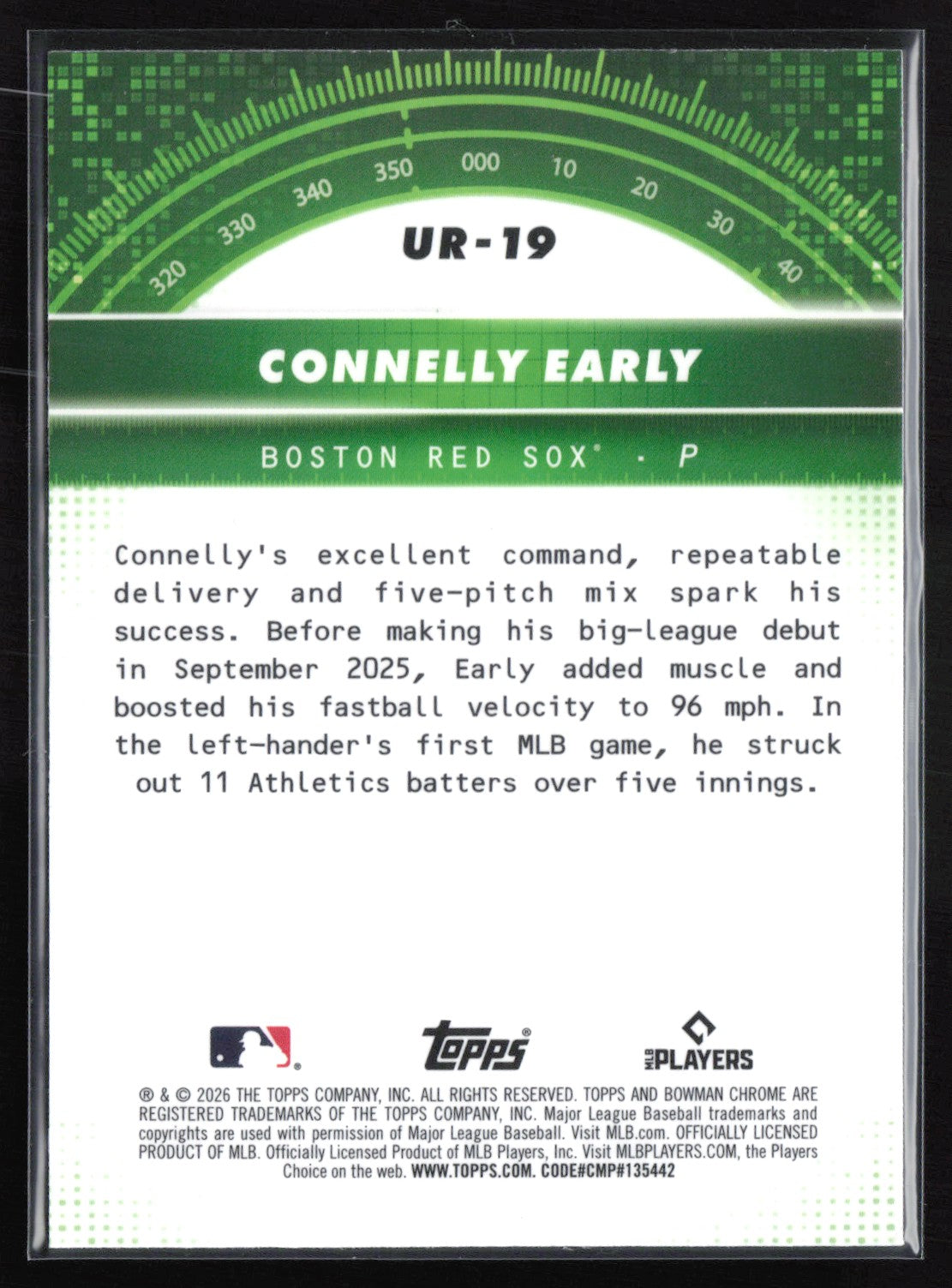Connelly Early RC Under the Radar