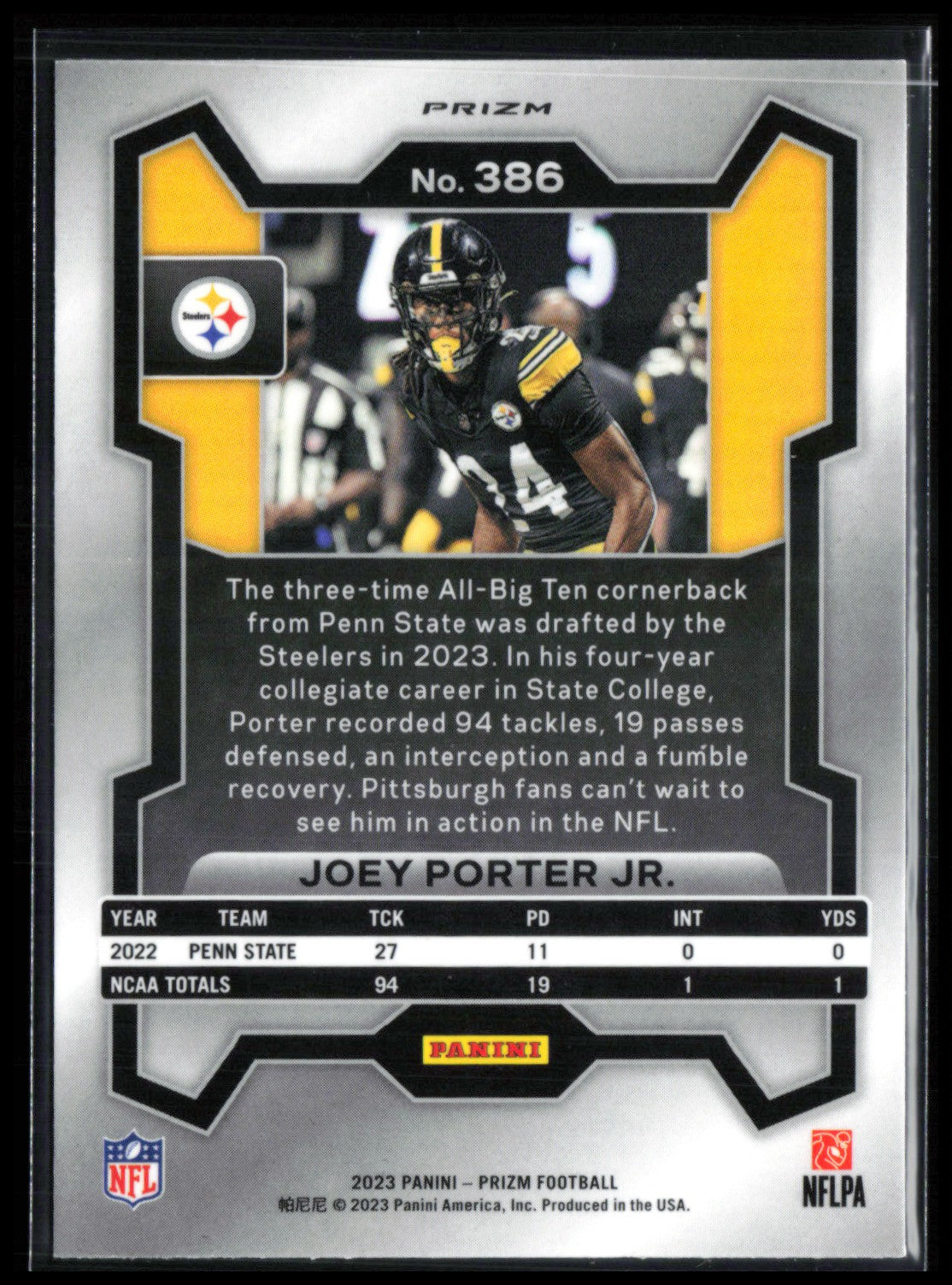 Joey Porter Jr. RC Silver Prizm