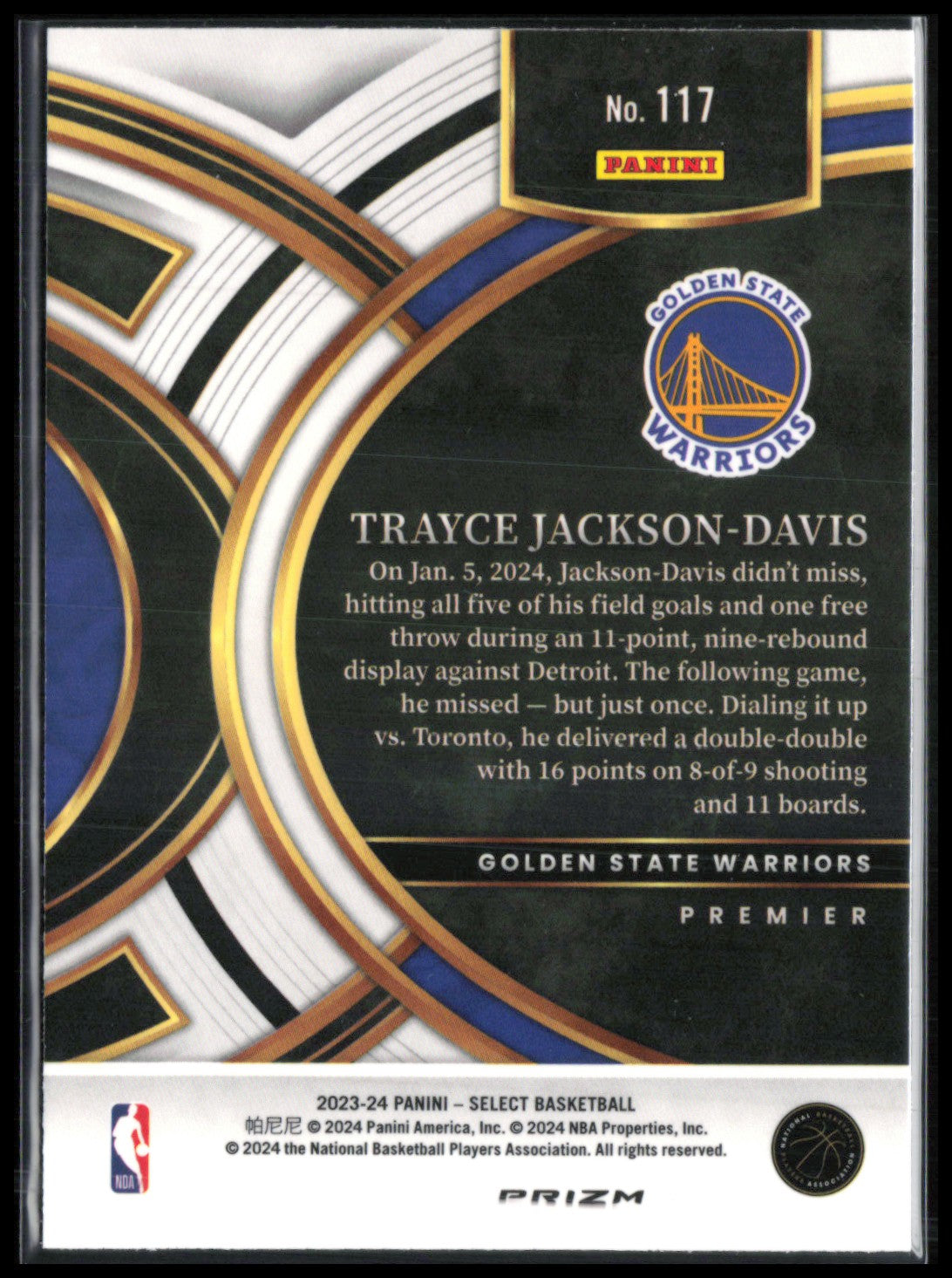 Trayce Jackson-Davis RC Orange Flash