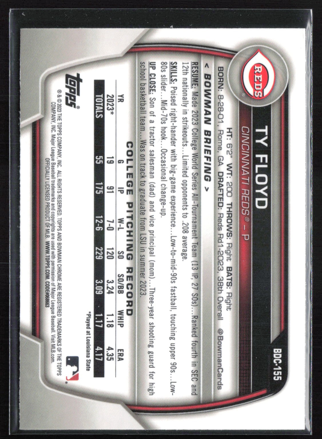 Ty Floyd 1st Bowman Sky Blue