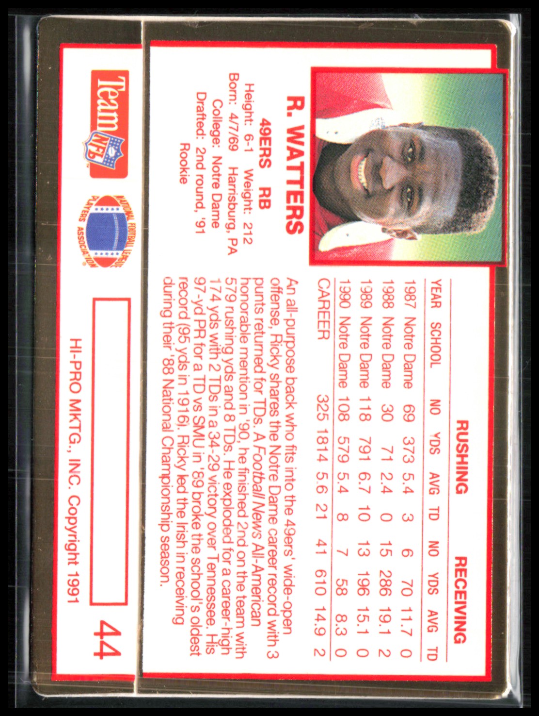 Ricky Watters Action packed
