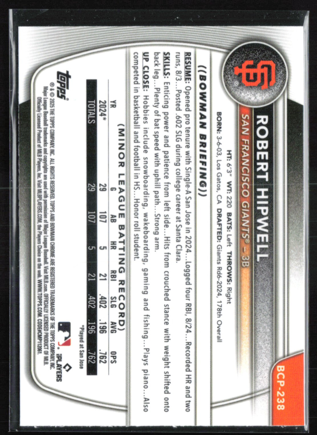 Robert Hipwell 1st Bowman Laser