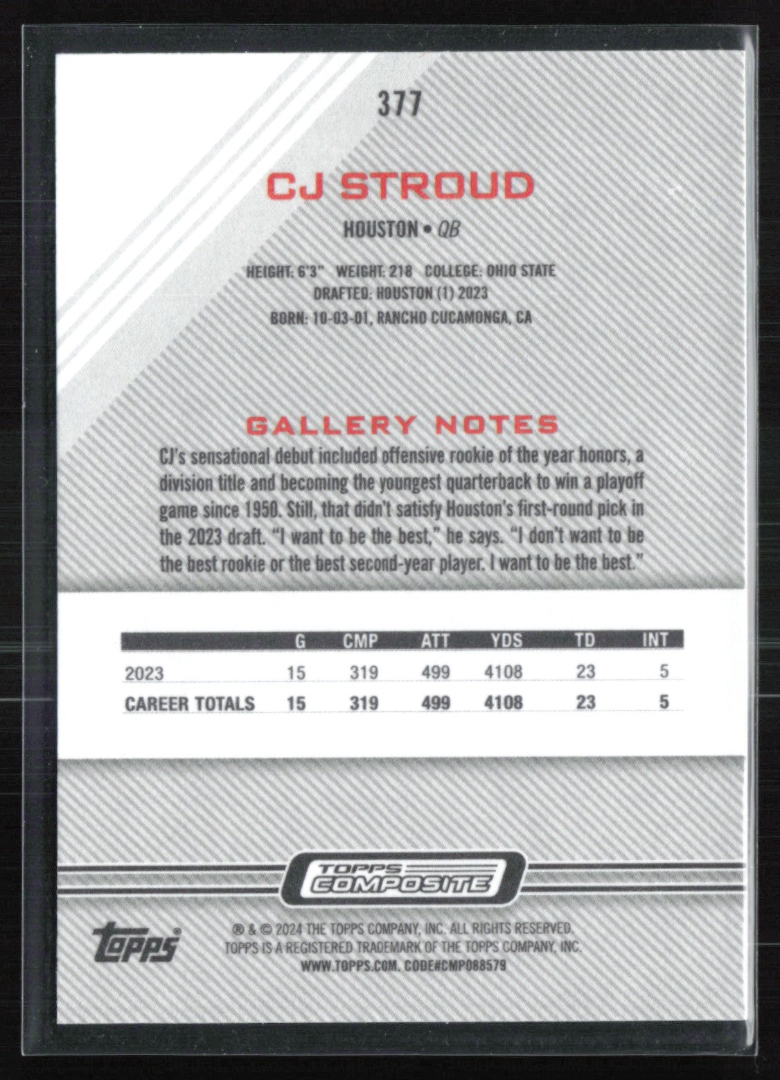 CJ Stroud RC