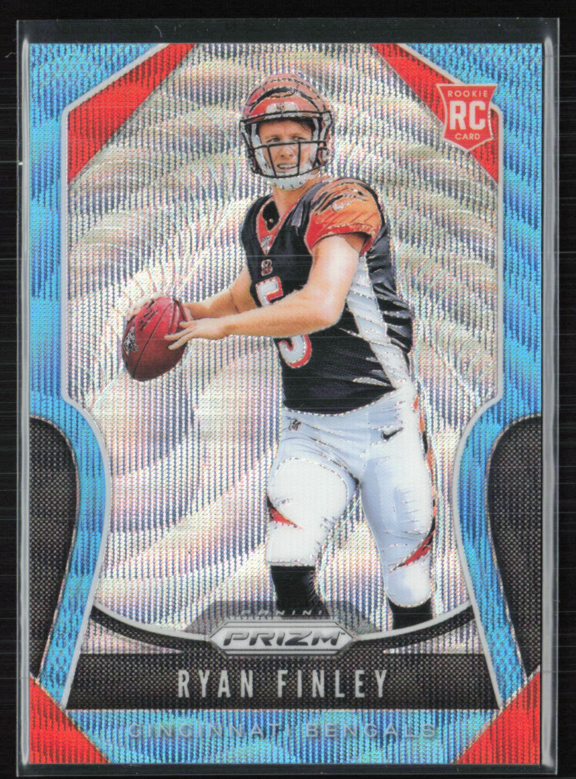 2019 Panini Prizm Blue Wave 306 Ryan Finley RC /199 035/199