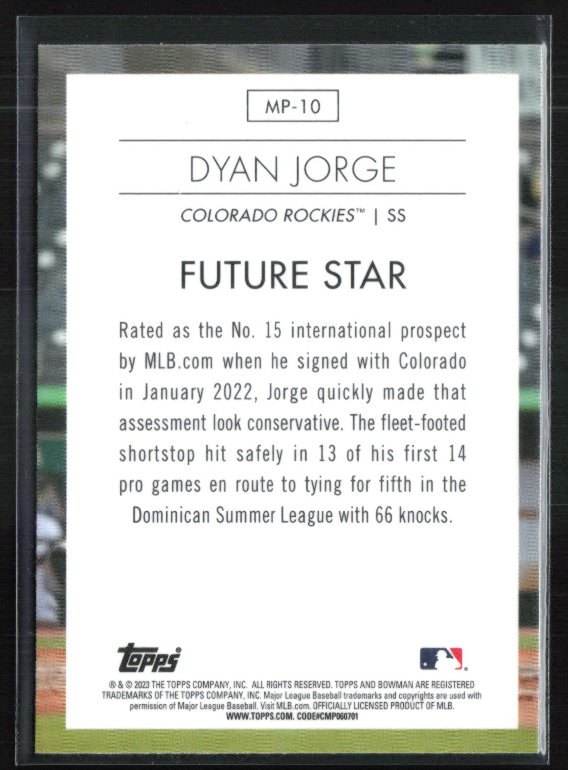 Dyan Jorge Prospects