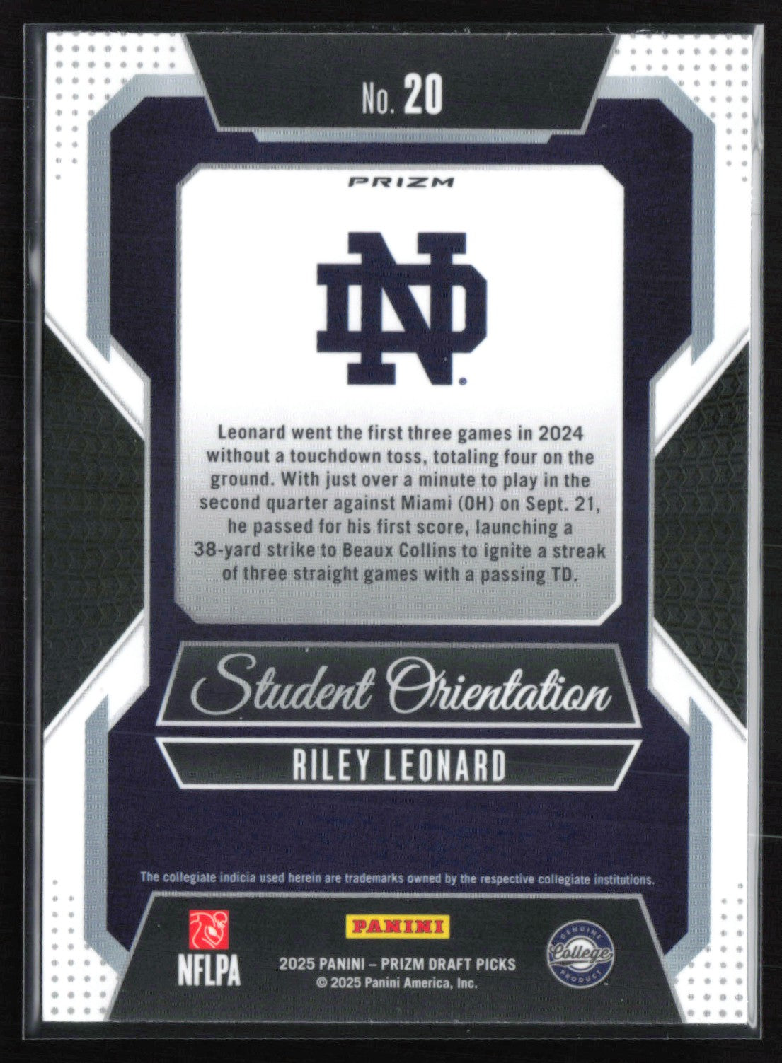 Riley Leonard RC Green