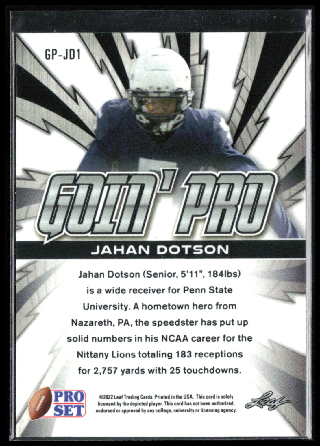 Jahan Dotson Goin' Pro Purple Ice