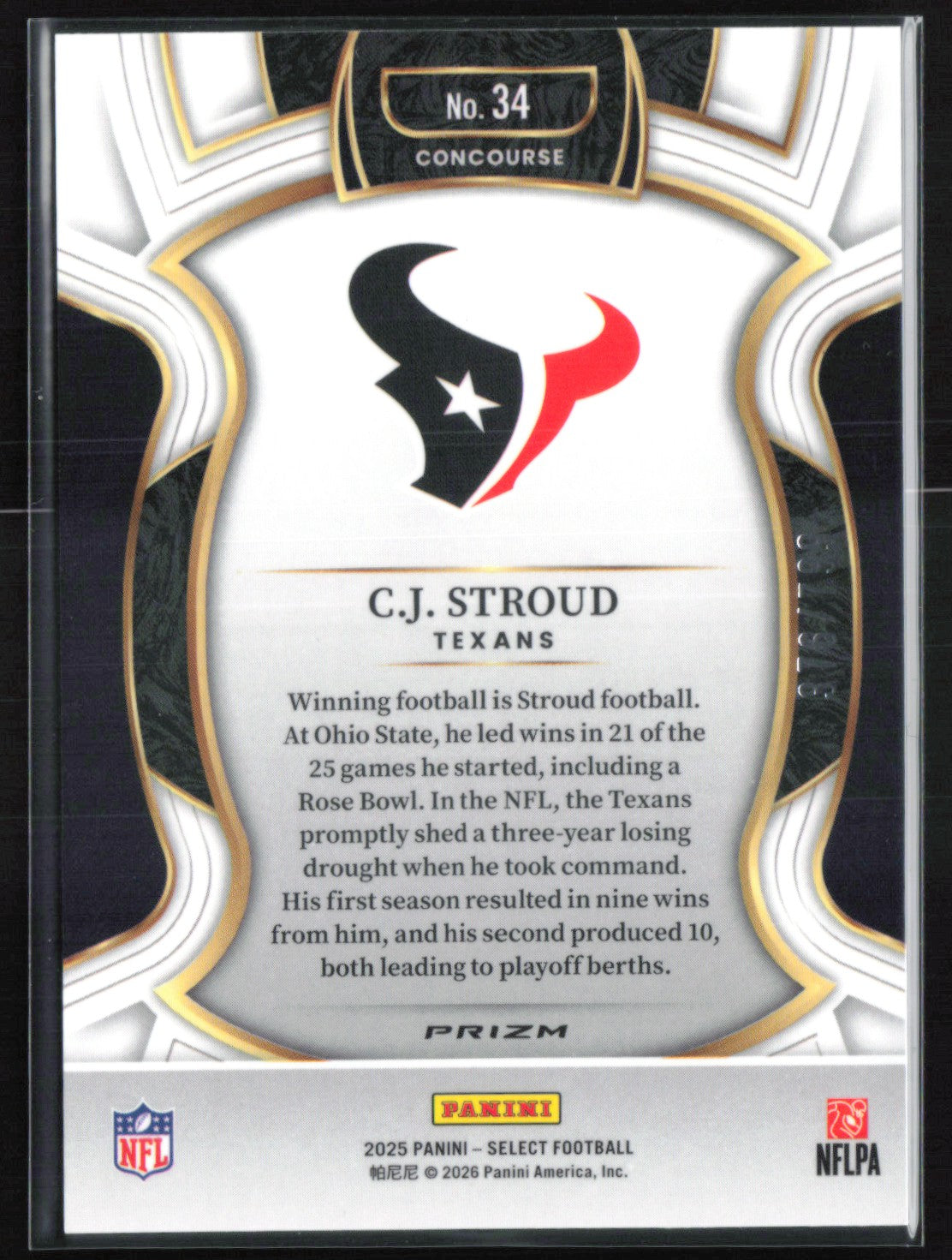 C.J. Stroud White Shock /799