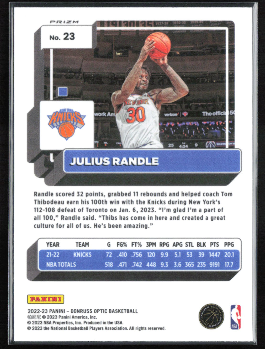 Julius Randle Red Wave