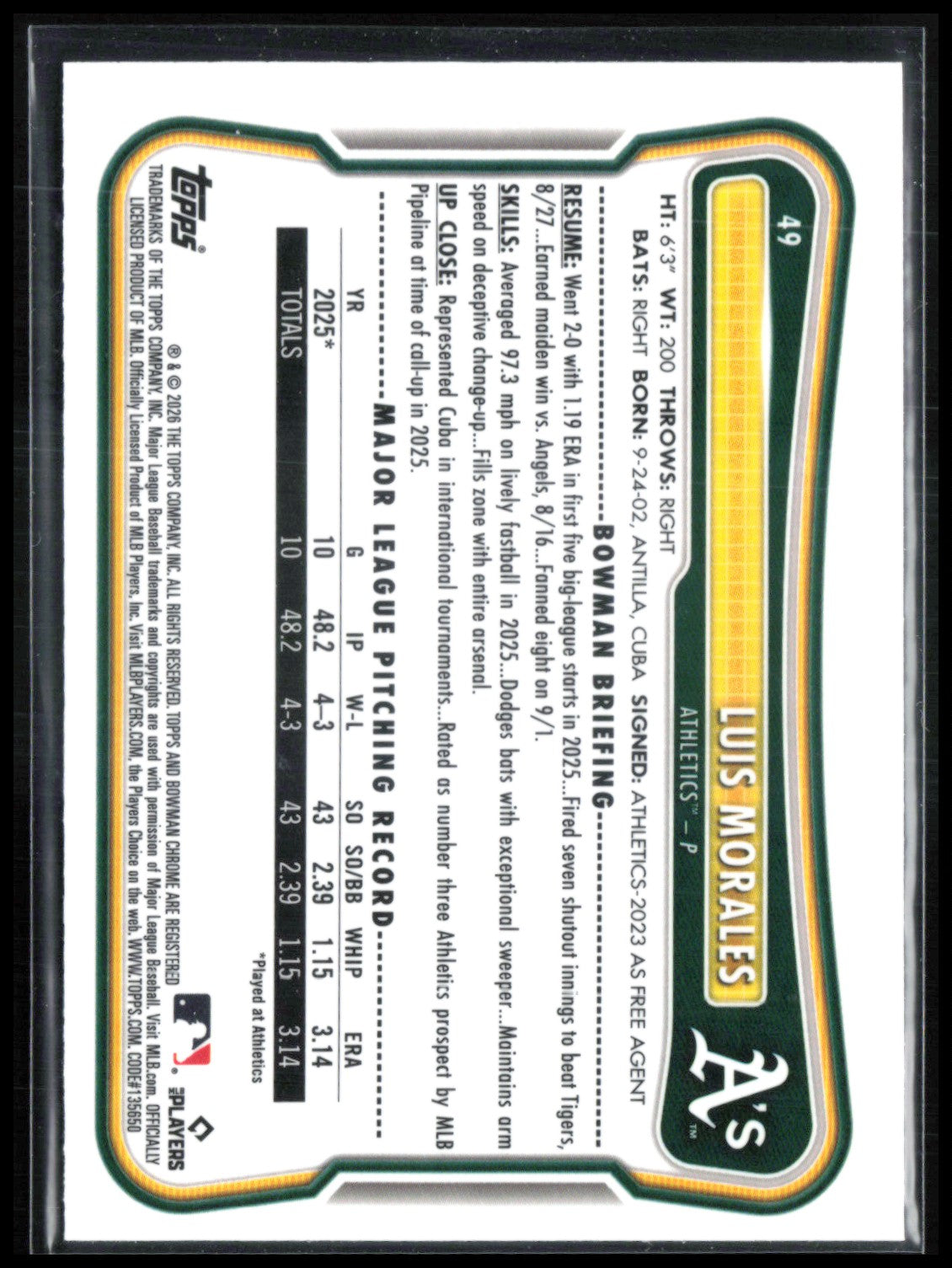 Luis Morales RC Red Rookie Logo