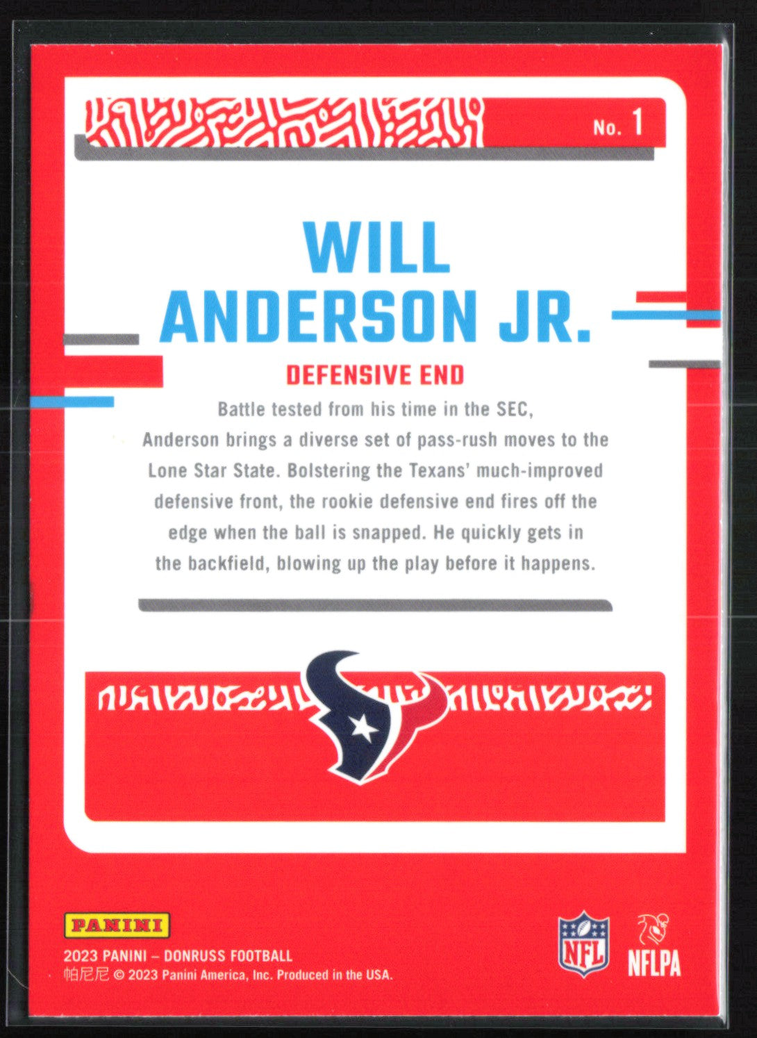 Will Anderson Jr. RC