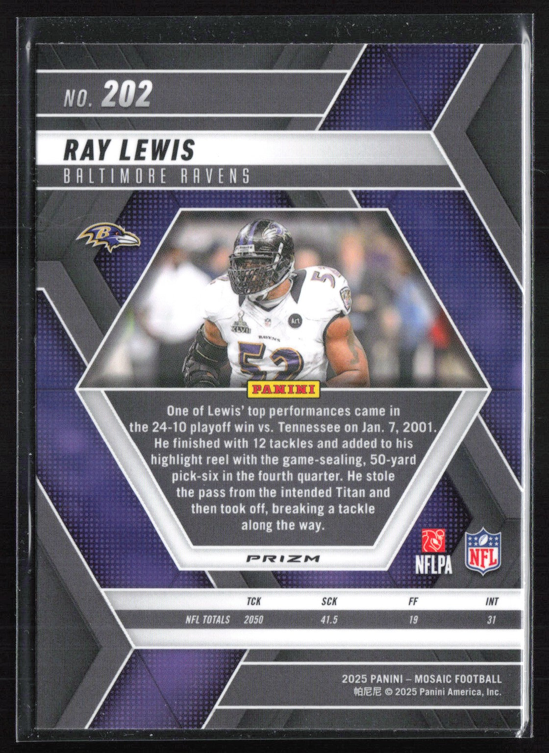 Ray Lewis Purple