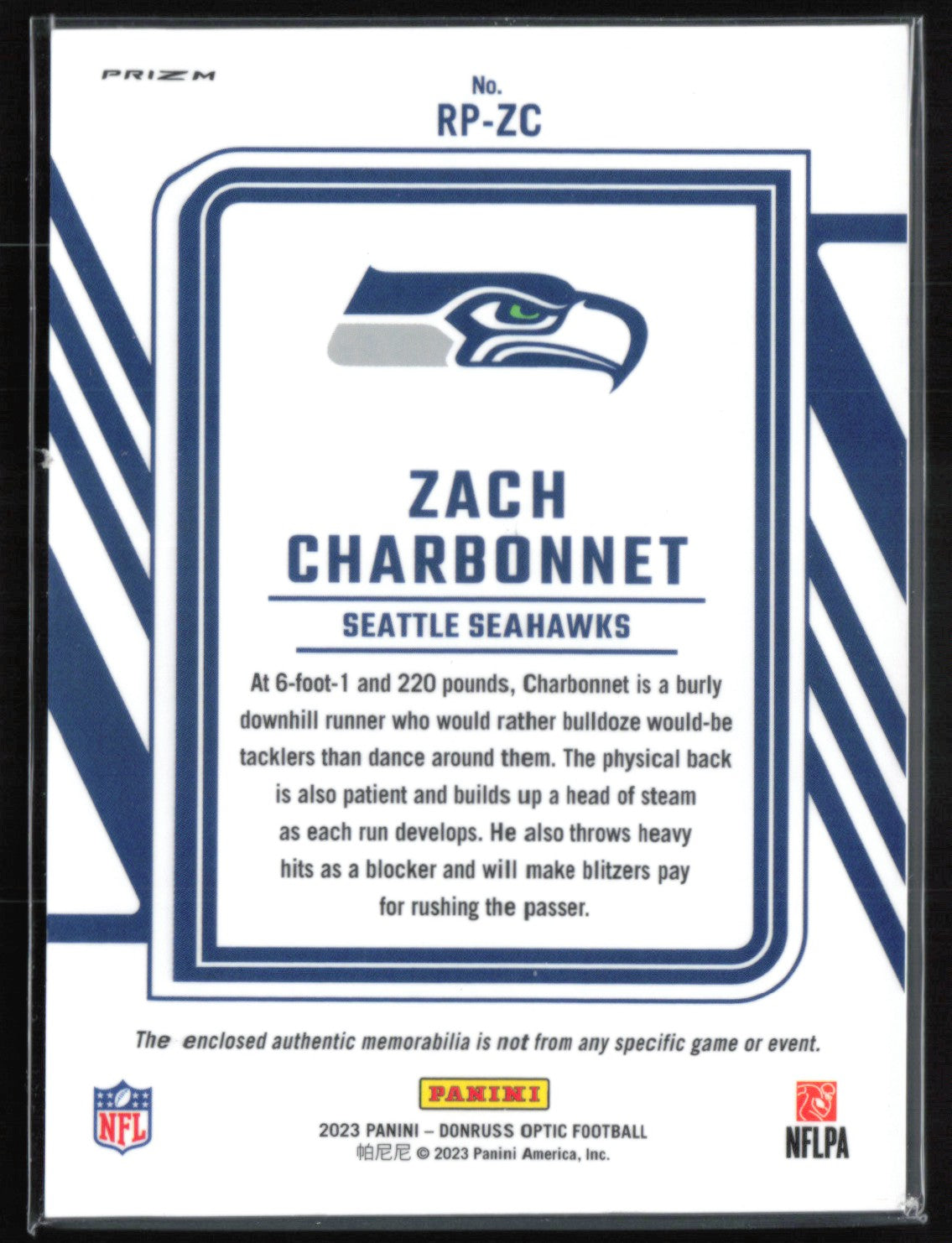 Zach Charbonnet RC Blue Hyper Mem